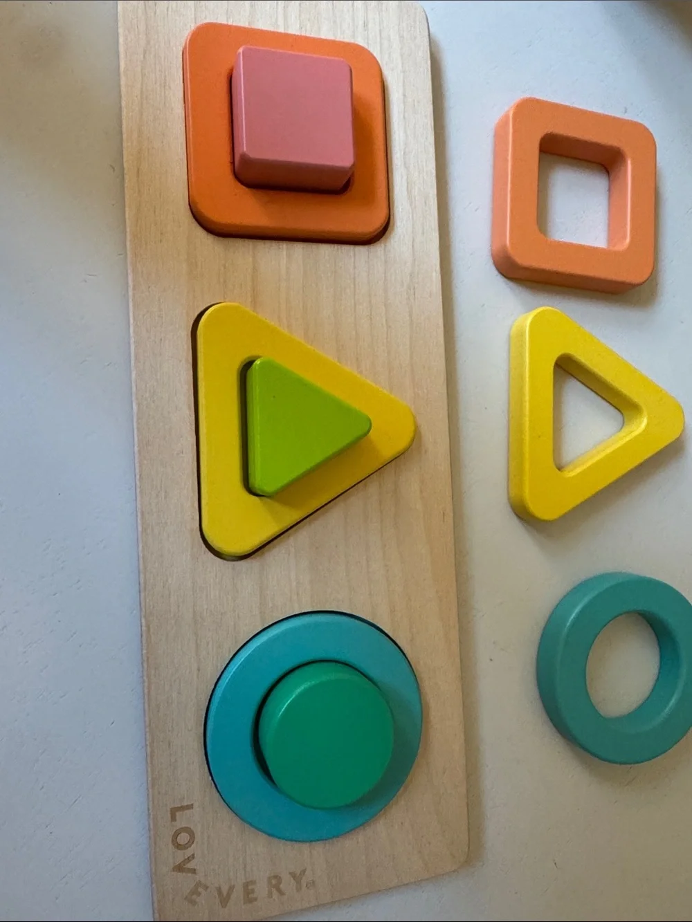 Lovevery Wooden Shape Geo Puzzle 19-21 Months